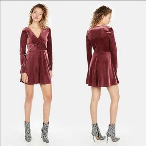 Mauve velvet express dress